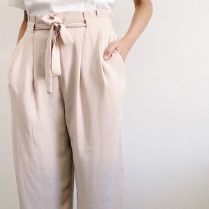 Zara Light Blush Culottes Wise Leg Pant